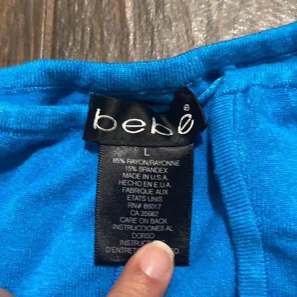 Bebe Y2K blue keyhole top - Picture 3 of 4